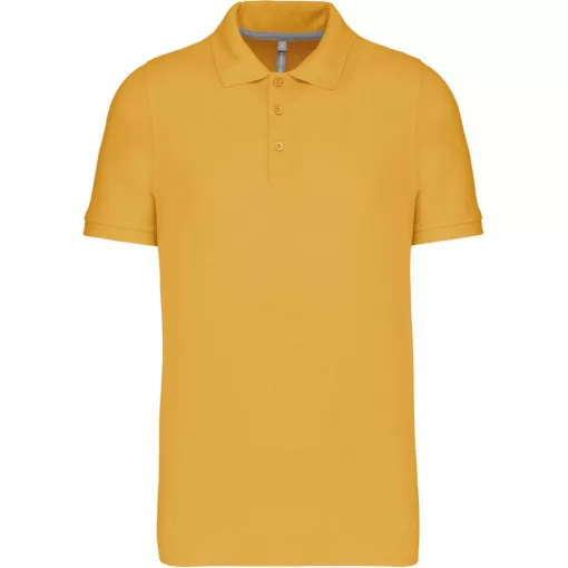 Férfi galléros póló Kariban KA241 Men S Short-Sleeved polo Shirt -L, Yellow