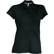 Női galléros póló Kariban KA242 Ladies Short-Sleeved polo Shirt -2XL, Black