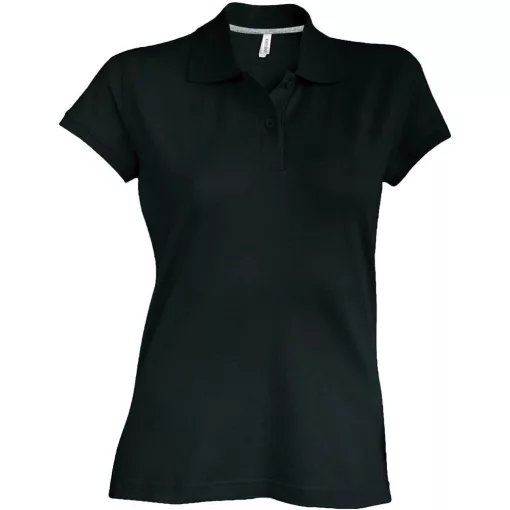 Női galléros póló Kariban KA242 Ladies Short-Sleeved polo Shirt -XL, Black