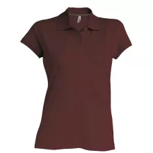 Női galléros póló Kariban KA242 Ladies Short-Sleeved polo Shirt -L, Chocolate