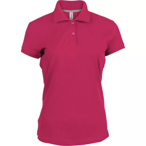 Női galléros póló Kariban KA242 Ladies Short-Sleeved polo Shirt -3XL, Fuchsia