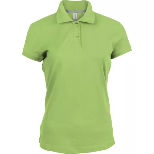 Női galléros póló Kariban KA242 Ladies Short-Sleeved polo Shirt -M, Lime