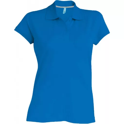 Női galléros póló Kariban KA242 Ladies Short-Sleeved polo Shirt -3XL, Light Royal Blue