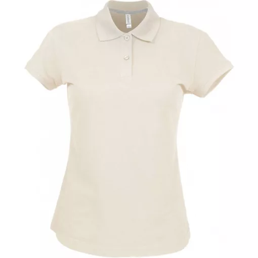 Női galléros póló Kariban KA242 Ladies Short-Sleeved polo Shirt -XL, Light Sand