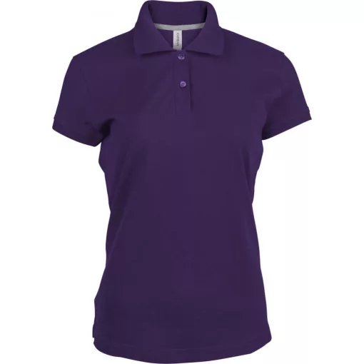 Női galléros póló Kariban KA242 Ladies Short-Sleeved polo Shirt -3XL, Purple