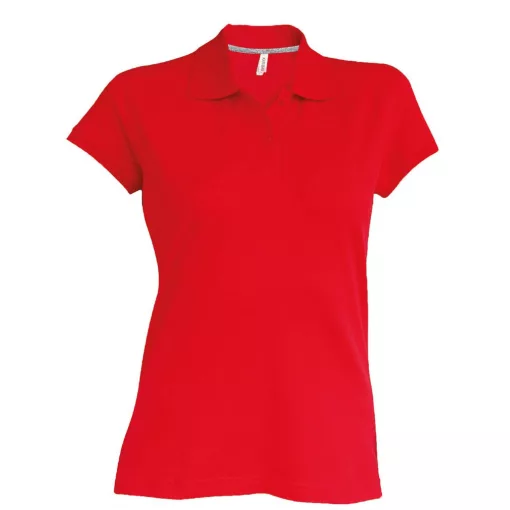 Női galléros póló Kariban KA242 Ladies Short-Sleeved polo Shirt -XL, Red