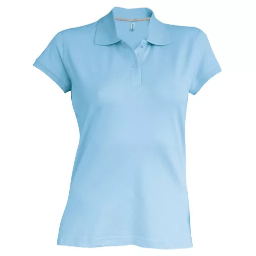 Női galléros póló Kariban KA242 Ladies Short-Sleeved polo Shirt -2XL, Sky Blue