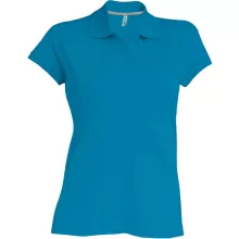 Női galléros póló Kariban KA242 Ladies Short-Sleeved polo Shirt -3XL, Tropical Blue