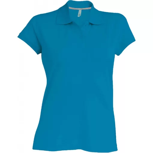 Női galléros póló Kariban KA242 Ladies Short-Sleeved polo Shirt -L, Tropical Blue