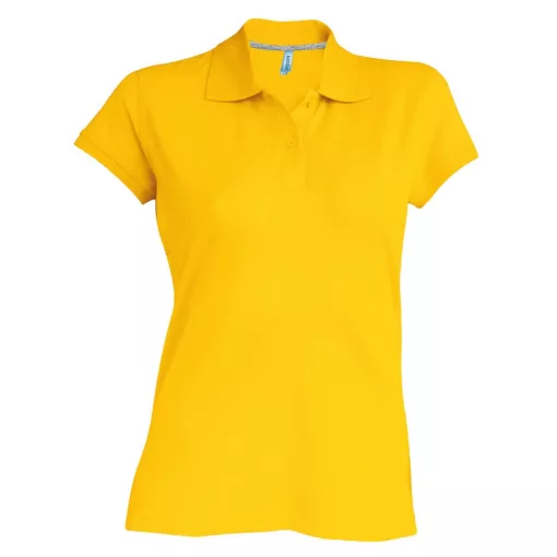 Női galléros póló Kariban KA242 Ladies Short-Sleeved polo Shirt -2XL, Yellow