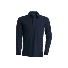Férfi galléros póló Kariban KA243 Men S Long-Sleeved polo Shirt -2XL, Dark Grey