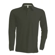 Férfi galléros póló Kariban KA243 Men S Long-Sleeved polo Shirt -XL, Forest Green