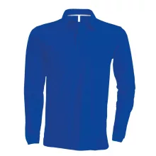 Férfi galléros póló Kariban KA243 Men S Long-Sleeved polo Shirt -L, Light Royal Blue