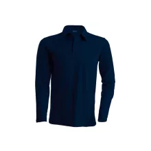 Férfi galléros póló Kariban KA243 Men S Long-Sleeved polo Shirt -3XL, Navy