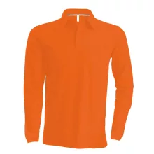 Férfi galléros póló Kariban KA243 Men S Long-Sleeved polo Shirt -3XL, Orange