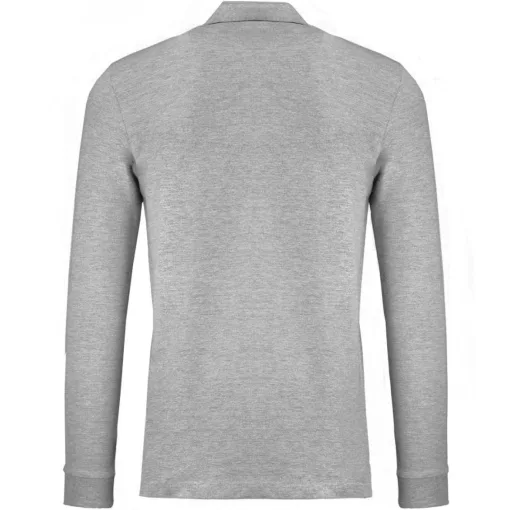 Férfi galléros póló Kariban KA243 Men S Long-Sleeved polo Shirt -M, Oxford Grey