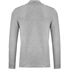 Férfi galléros póló Kariban KA243 Men S Long-Sleeved polo Shirt -XL, Oxford Grey