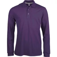 Férfi galléros póló Kariban KA243 Men S Long-Sleeved polo Shirt -L, Purple
