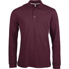 Férfi galléros póló Kariban KA243 Men S Long-Sleeved polo Shirt -2XL, Wine