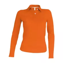 Női galléros póló Kariban KA244 Ladies Long-Sleeved polo Shirt -2XL, Orange