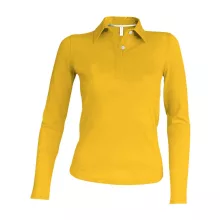 Női galléros póló Kariban KA244 Ladies Long-Sleeved polo Shirt -M, Yellow