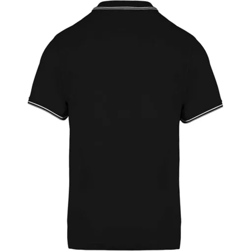 Férfi galléros póló Kariban KA250 Men S Short-Sleeved polo Shirt -M, Black/Light Grey/