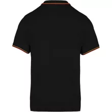 Férfi galléros póló Kariban KA250 Men S Short-Sleeved polo Shirt -3XL, Black/Red/Yello