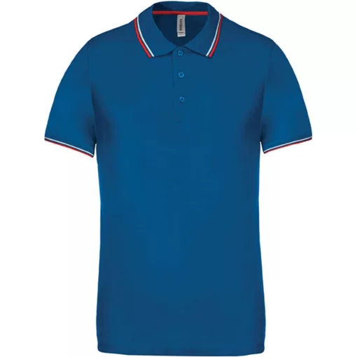 Férfi galléros póló Kariban KA250 Men S Short-Sleeved polo Shirt -S, Light Royal Blue/