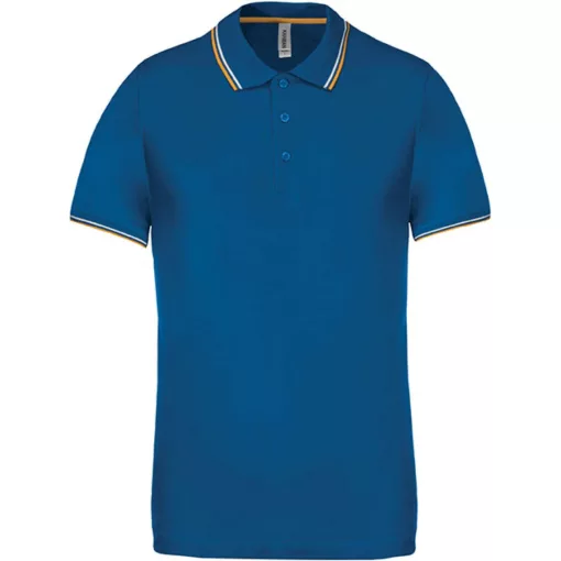 Férfi galléros póló Kariban KA250 Men S Short-Sleeved polo Shirt -S, Light Royal Blue/