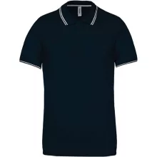 Férfi galléros póló Kariban KA250 Men S Short-Sleeved polo Shirt -M, Navy/Light Grey/W