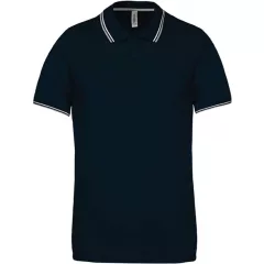 Férfi galléros póló Kariban KA250 Men S Short-Sleeved polo Shirt -S, Navy/Light Grey/W