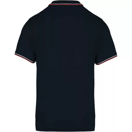 Férfi galléros póló Kariban KA250 Men S Short-Sleeved polo Shirt -S, Navy/Red/White