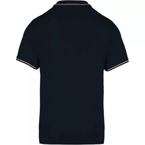 Férfi galléros póló Kariban KA250 Men S Short-Sleeved polo Shirt -2XL, Navy/Wine/White