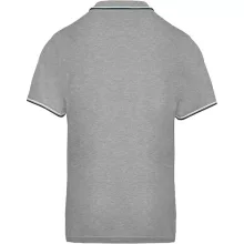 Férfi galléros póló Kariban KA250 Men S Short-Sleeved polo Shirt -S, Oxford Grey/Navy/
