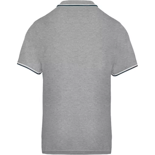 Férfi galléros póló Kariban KA250 Men S Short-Sleeved polo Shirt -S, Oxford Grey/Navy/