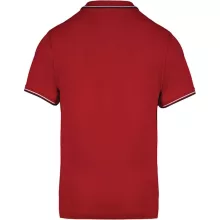 Férfi galléros póló Kariban KA250 Men S Short-Sleeved polo Shirt -2XL, Red/Navy/White