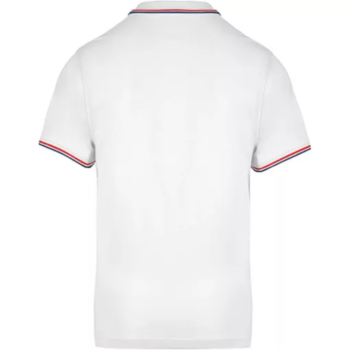 Férfi galléros póló Kariban KA250 Men S Short-Sleeved polo Shirt -2XL, White/Navy/Red
