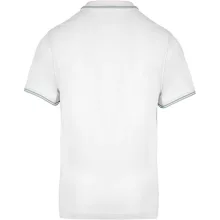 Férfi galléros póló Kariban KA250 Men S Short-Sleeved polo Shirt -XL, White/Sky Blue/L