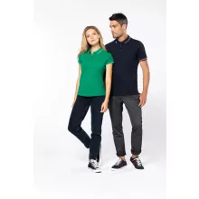 Női galléros póló Kariban KA251 Ladies Short-Sleeved polo Shirt -L, Black/Red/Yellow