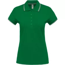 Női galléros póló Kariban KA251 Ladies Short-Sleeved polo Shirt -S, Kelly Green/Light 