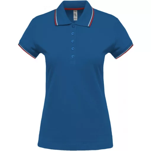 Női galléros póló Kariban KA251 Ladies Short-Sleeved polo Shirt -XL, Light Royal Blue/