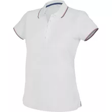 Női galléros póló Kariban KA251 Ladies Short-Sleeved polo Shirt -M, White/Sky Blue/Lig