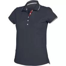 Női galléros póló Kariban KA252 Ladies Short-Sleeved piqué Knit polo Shirt -S, Navy/Wh