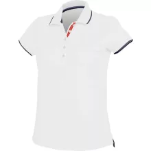 Női galléros póló Kariban KA252 Ladies Short-Sleeved piqué Knit polo Shirt -M, White/N