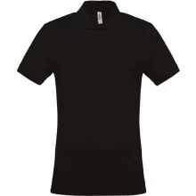 Férfi galléros póló Kariban KA254 Men S Short-Sleeved piqué polo Shirt -S, Black