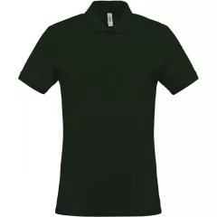 Férfi galléros póló Kariban KA254 Men S Short-Sleeved piqué polo Shirt -L, Forest Gree
