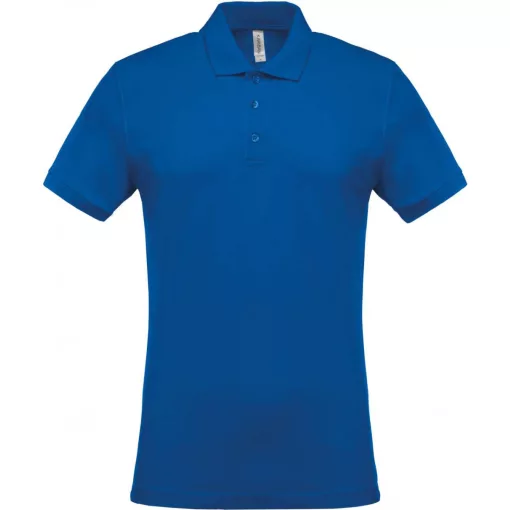 Férfi galléros póló Kariban KA254 Men S Short-Sleeved piqué polo Shirt -2XL, Light Roy
