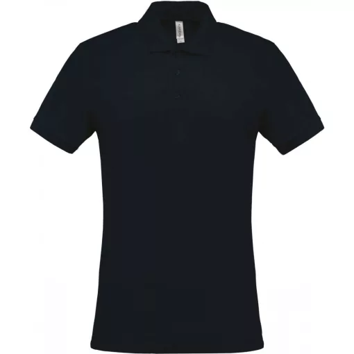 Férfi galléros póló Kariban KA254 Men S Short-Sleeved piqué polo Shirt -2XL, Navy