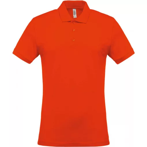 Férfi galléros póló Kariban KA254 Men S Short-Sleeved piqué polo Shirt -2XL, Orange