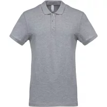 Férfi galléros póló Kariban KA254 Men S Short-Sleeved piqué polo Shirt -L, Oxford Grey